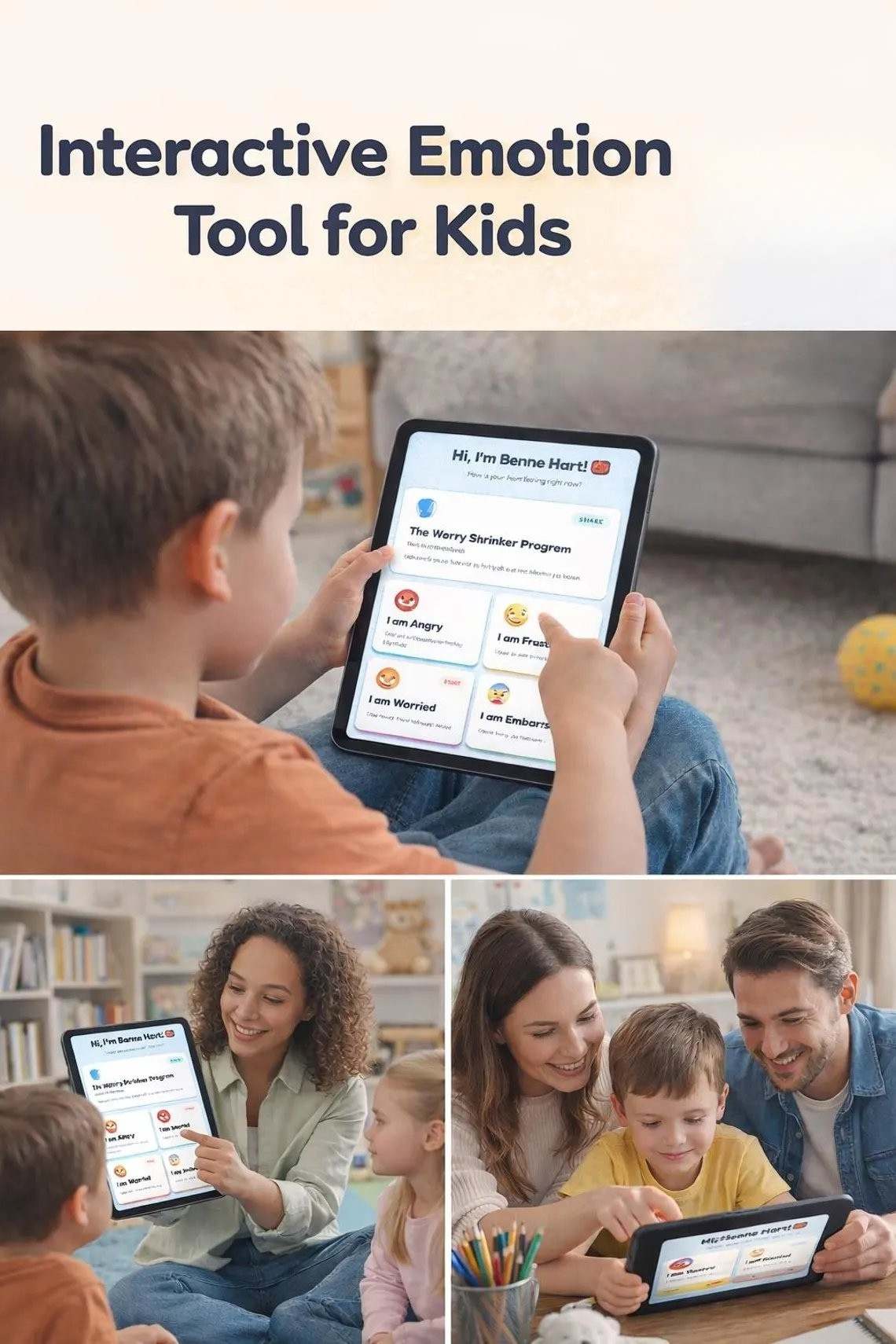 Teacher using 10 Emotions Program with children